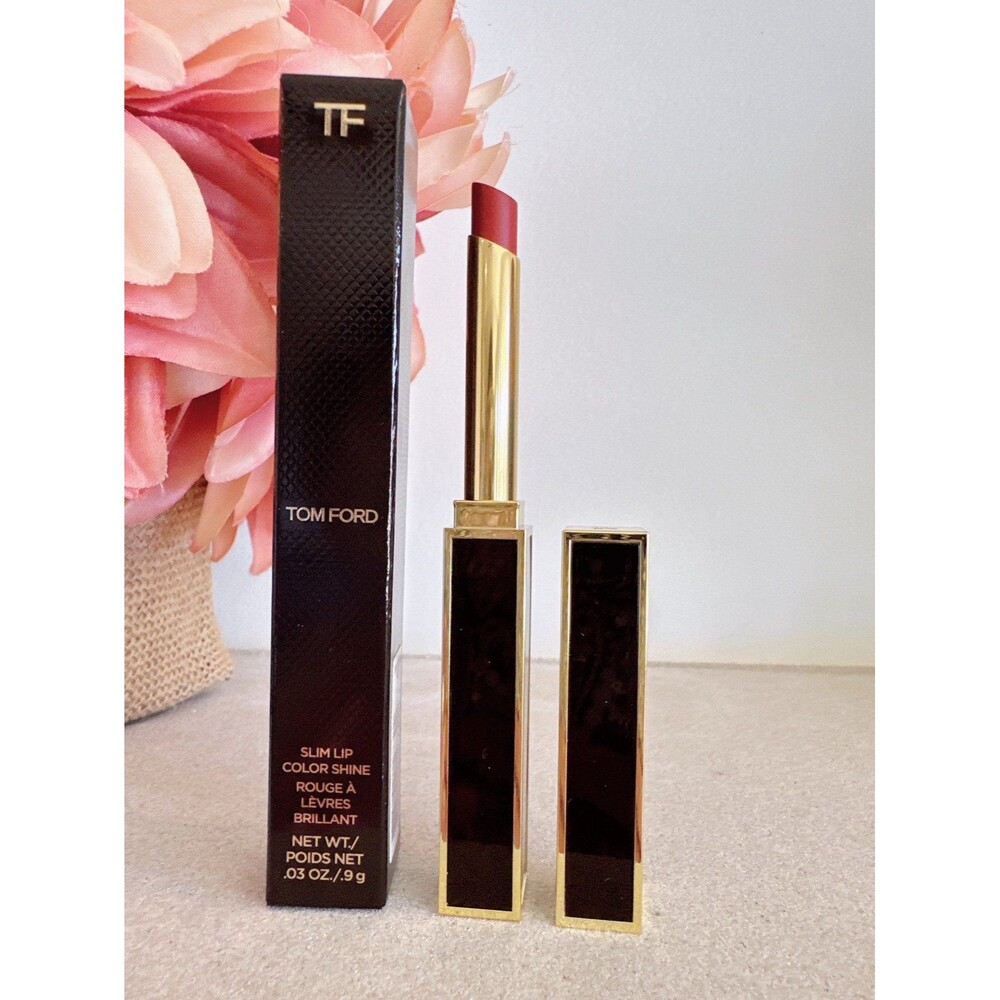 NWB Tom Ford Slim Lip Color Shine Rouge Lipstick 155 Atelier Red
